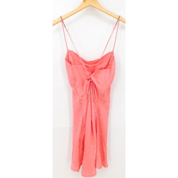 For Love & Lemons Gabrielle Rhinestone Pink Slip Mini Dress Size Medium - Picture 3 of 6